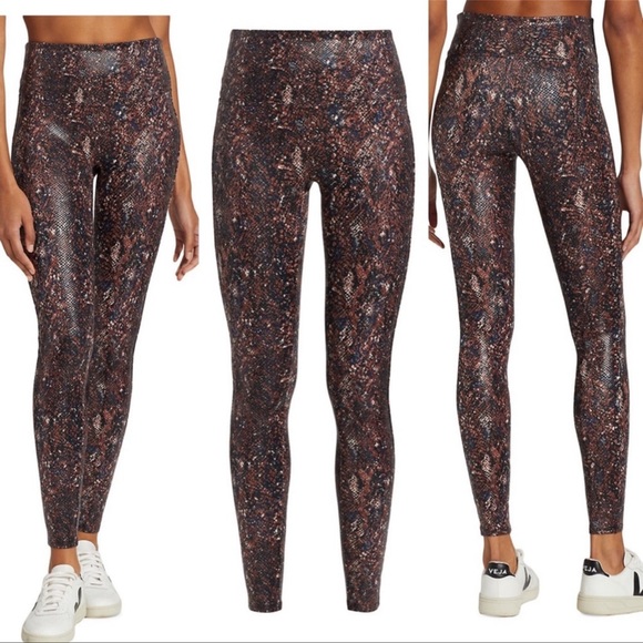 SPANX Snakeskin Print Faux Leather Legging - Picture 7 of 15